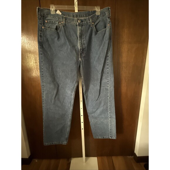 Levis 550 Jeans Mens 40x32 100% Cotton Blue Straight Leg - Picture 7 of 9